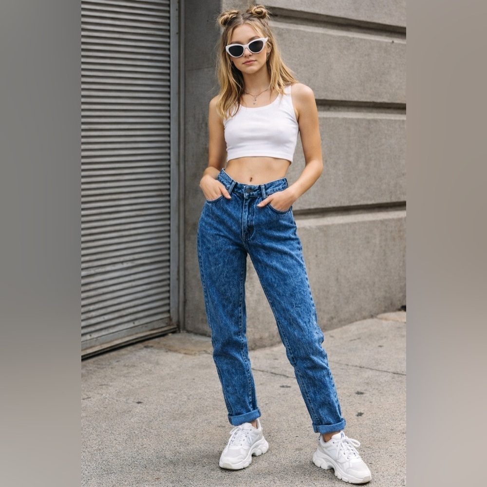 Vintage GOAL Acid Wash High Waisted Mom Jeans | 80s 90s Denim Size 8